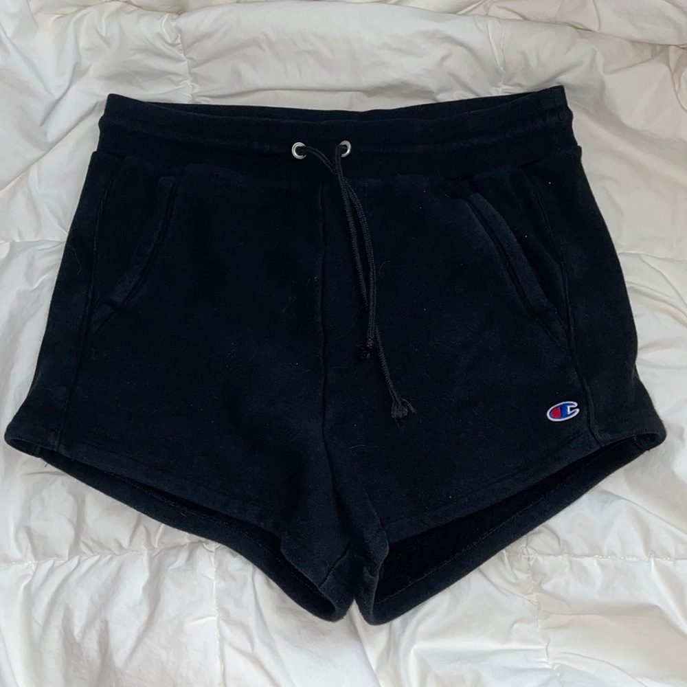 black champion sweatshorts